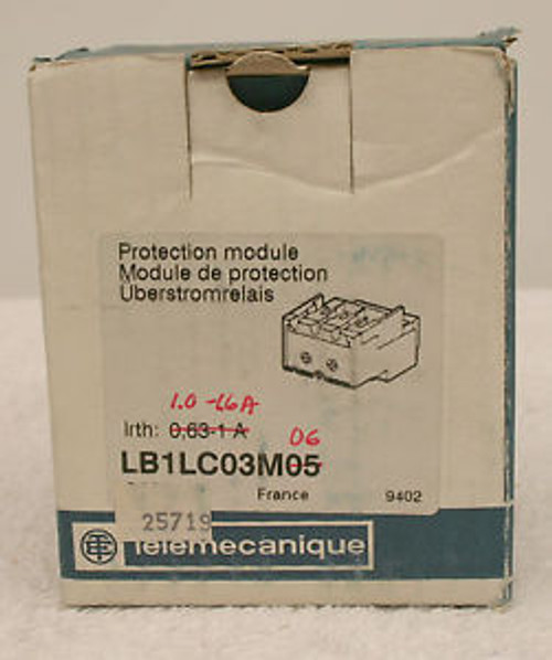 Telemecanique LB1C03M06 Protection Module New in Box