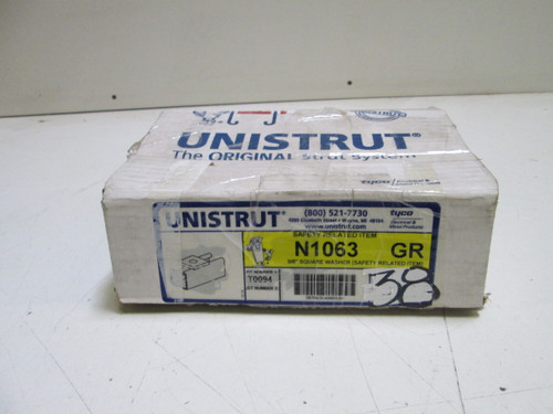 LOT OF 38 UNISTRUT GREEN 3/8 SQUARE WASHER N1063 NEW IN BOX