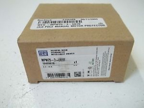 WEG MPW25-3-U010 MOTOR CIRCUIT BREAKER NEW IN A BOX