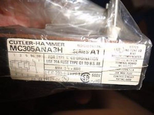 NEW IN BOX OLD STOCK CUTLER HAMMER MC305ANA3H SERIES A1 THERMAL OVERLOAD RELAY