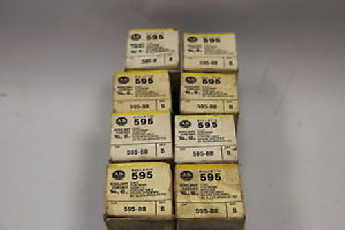 LOT OF 8 Allen Bradley 595-BB Auxiliary Contact SER B - for NEMA Sizes 0-5