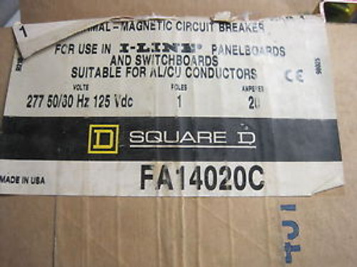 NEW SQUARE D FA14020C CIRCUIT BREAKER  FA14020C