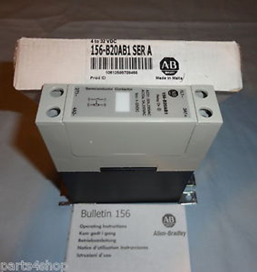 Allen Bradley 156-B20AB1 Contactor Solid State Series A 156B20AB1 NEW