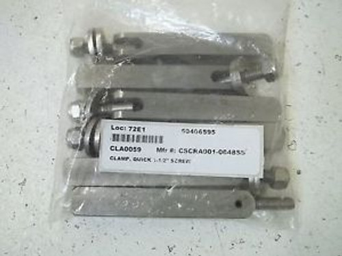 LOT OF 6 CSRCRA001-0048SS CLAMP QUICK 1-1/2 SCREW NEW OUT OF A BOX