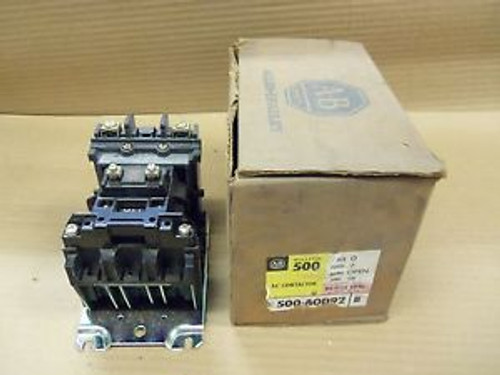 New Allen Bradley 500-AOD92 500-A0D92 Size 0 115-120V 2 Pole Ac Contactor 18 A