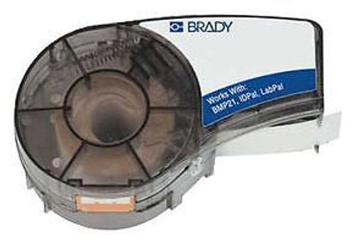 BRADY M21-750-595-WT LABEL, TAPE, 0.75INX21FT, VINYL, BLK/WHT