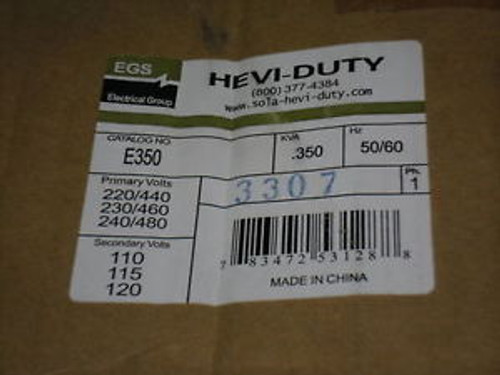 EGS HEVI-DUTY E350 NEW