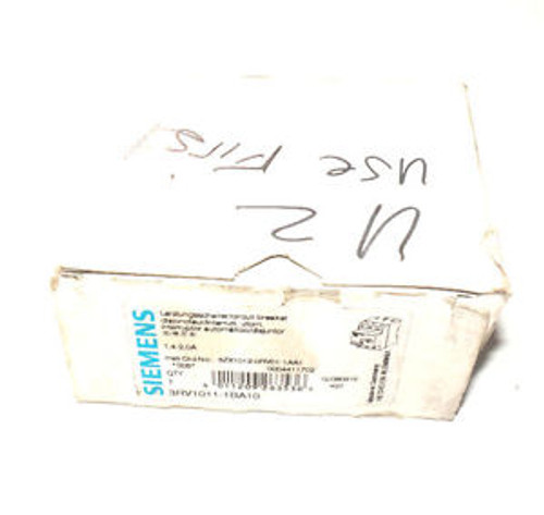 NEW SIEMENS  3RV1011-1BA10 CIRCUIT BREAKER 3RV10111BA10