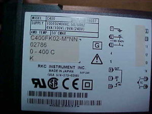 NEW RKC TEMPERATURE CONTROLLER REX-C400 C400FK02-MNN 100-240 VAC
