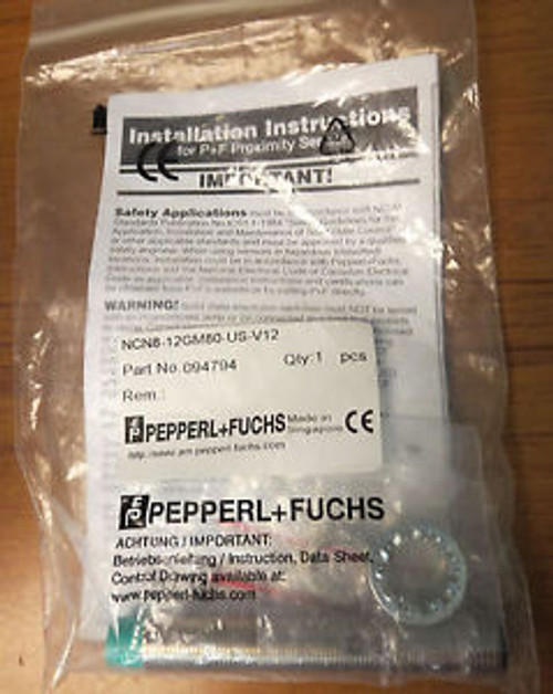 Pepperl & Fuchs NCN8-12GM80-US-V12 Proximity Sensor