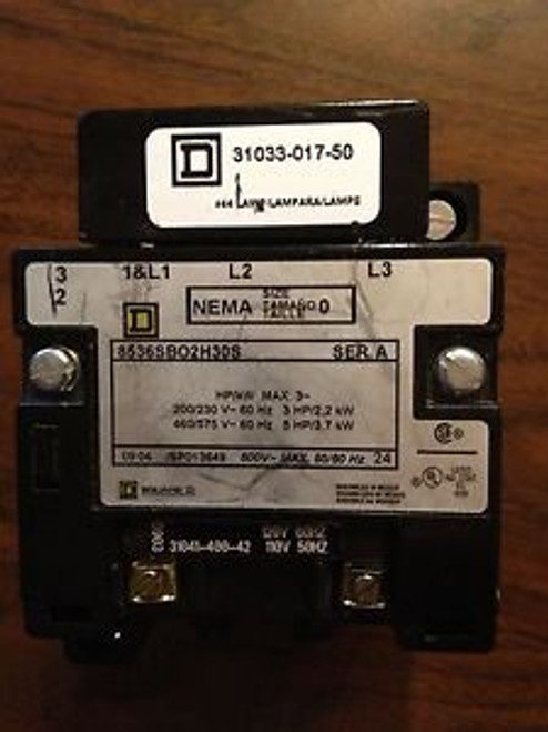 SQUARE D 8536SB02H30S  CONTACTOR  MAGNETIC Starter  NEW NEW