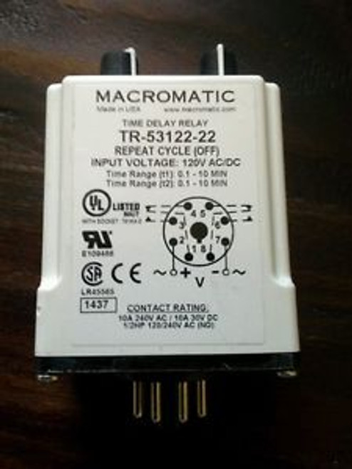 NEW MACROMATIC TR-53122-22  RELAY TR5312222