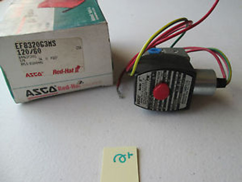 NEW IN BOX ASCO RED HAT SOLENOID VALVE EF8320G3MS 120/60 3W 1/8  (242)
