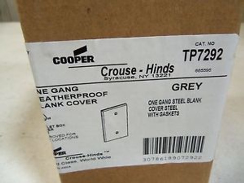 LOT OF 10 CROUSE-HINDS ONE GANG WEATHER PROOF BLANK COVER  TP7292  NEW IN BOX