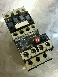 TELEMECANIQUE LC1D1810 G6 CONTACTOR 3POLE 120V COIL with LR2D13 OVERLOAD 7-10AMP