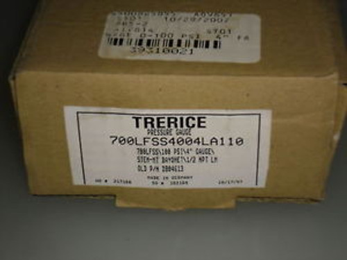 TRERICE PRESSURE GAUGE 700LFSS4004LA110  NEW
