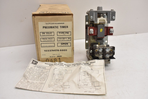 Cutler-Hammer Pneumatic Timer 10337H178-66E0