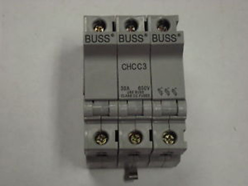 BussmanCHCC3 (lot of 4) Fuse Block 30AMP 3Pole 600VAC