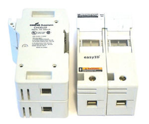 2 NEW BUSSMAN CH30J2I EASY ID FUSE HOLDERS