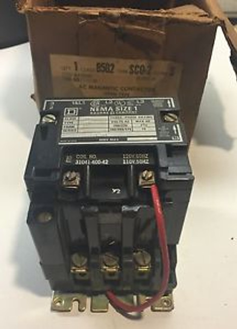 Square D 8502 SCO2 Size 1 Contactor