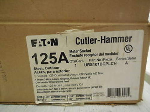 NEW EATON CUTLER HAMMER URS101BCPLCH METER SOCKET