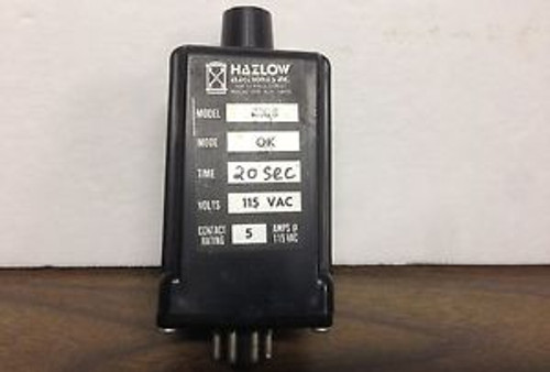 Hazlow Electronics Model 4108 Mode OK Time Delay Relay 20 Seconds 5 Amps 115 VAC