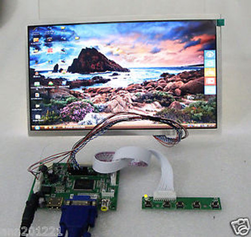 HDMI+VGA+2AV+Rear View Monitors+10.1inch 1024600 B101AW03 V.0 IPS LCD Display