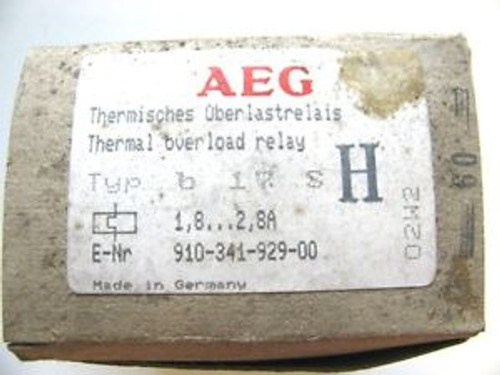AEG Thermal Overload Relay b17S 1.8-2.8A 910-341-929-00