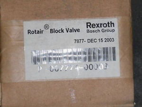 REXROTH ROTAIR BLOCK VALVE P-067774-00003  SEALED