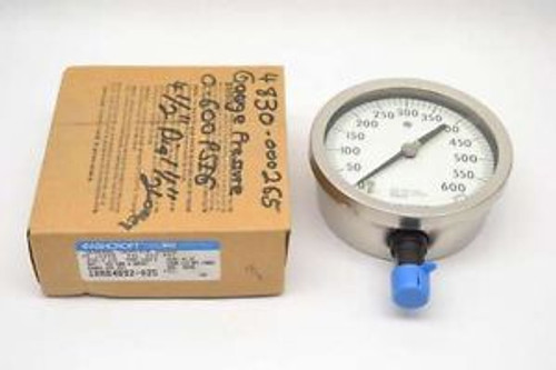 ASHCROFT 1HA84892-025 1009S 0-600PSI 4-1/2 IN 1/2 IN NPT PRESSURE GAUGE B477082