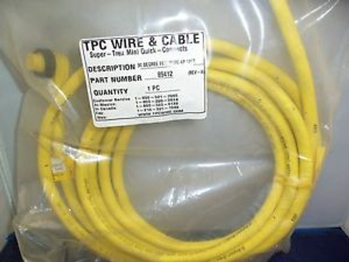 TPC Wire & Cable  Super Trex Mini Quick Connects  90 Deg/Fem Plug 4P-12Ft  89412