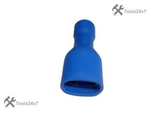 Heavy Duty Fully Insulated Spade Electrical Crimp Connector Female - Blue 400 pc Heavy Duty Fully Insulated Spade Electrical Crimp Connector Female - Blue 400 pc