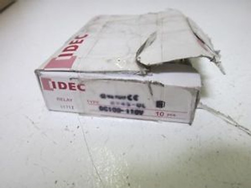 LOT OF 10 IDEC RY4S-UL RELAY 100-110VDC NEW IN A BOX