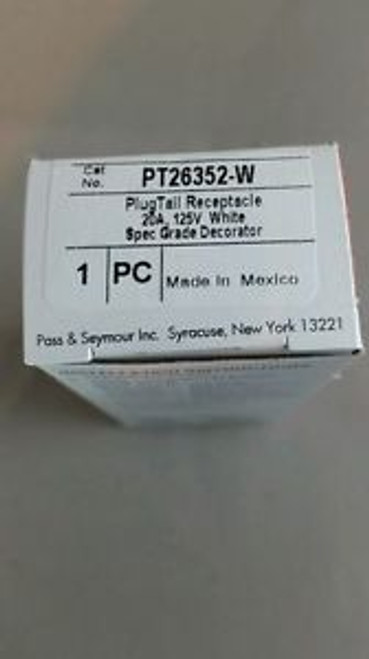 NEW PASS & SEYMOUR PT26352-W  PLUGTAIL RECEPTACLE Lot of 10