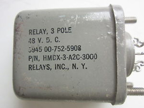 Relays Inc HMCX-3-A2C-3000 10-Pin Relay New