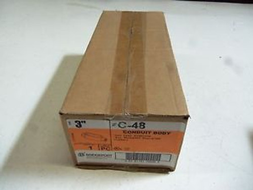 BRIDGEPORT C-48 3 CONDUIT BODY NEW IN BOX