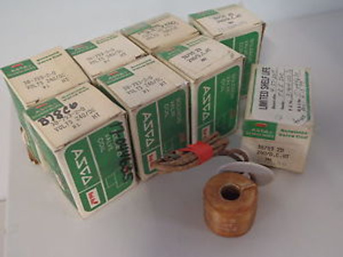 Lot of 8 Asco 38793 2D 240V D.C. HT Red Hat Solenoid Valve Coil