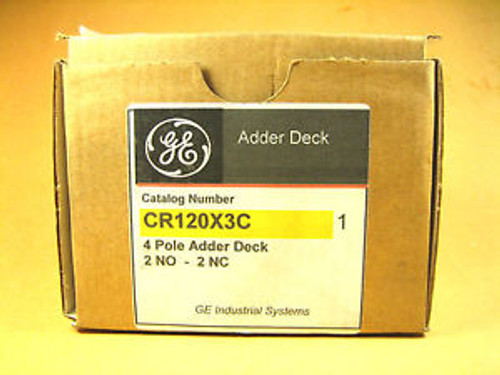 General Electric -  CR120X3C -  Convertible Contact for Relay 4 Pole Adder Deck