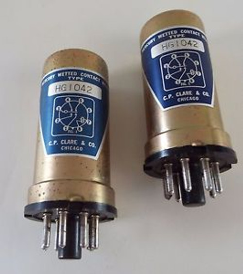 Pair of NOS C.P. CLARE Mercury Wetted Contact Relay HG 1042