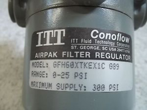 ITT CONOFLOW GFH60XTKEX1C-G89 AIR PACK FILTER REGULATOR 0-25 PSI NEW IN BOX