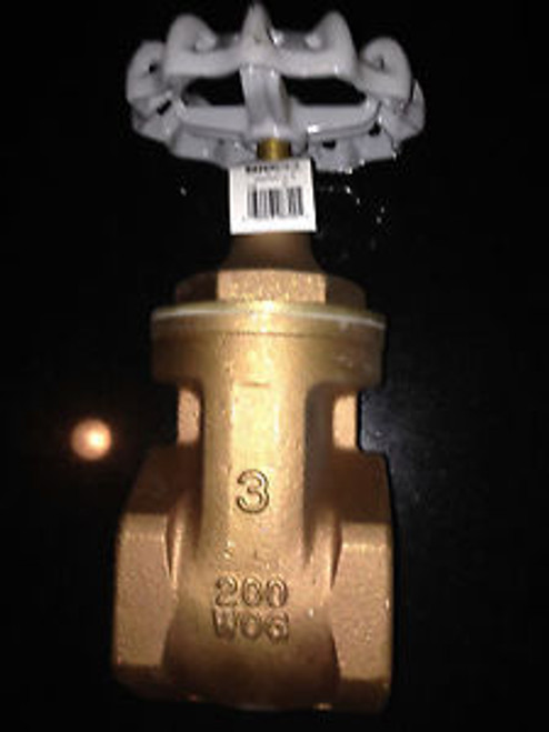 Newco Full Port Gate Valve 3 Threaded Brass