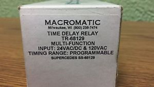 MACROMATIC TR-68129 TIME DELAY RELAY NEW IN BOX
