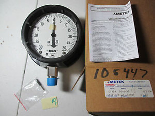 NEW IN BOX AMETEK j2 132787 GUAGE C1929 30-0-30 PSI 1/2 ANPT LM 4 1/2 (196)