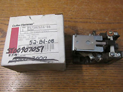 NEW NOS Cutler Hammer 9575H2616-66 Type AA Relay 2 Poles N.O. 110/120V 50/60Hz