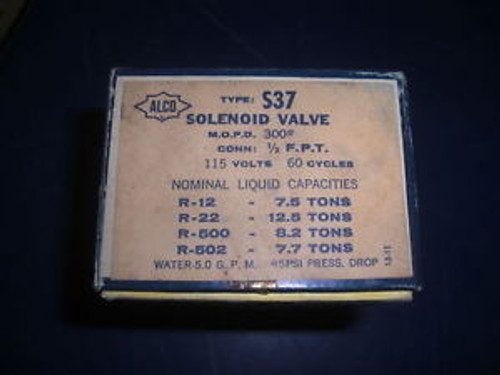 ALCO S37 SOLENOID VALVE NEW