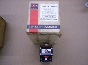 Cutler Hammer Type M Relay D23MR202A 2 Poles 120 V Coil
