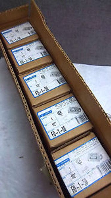LOT OF 5 EGS O.Z. / GEDNEY 1/2 1-GANG DEVICE BOXES FD-1-50 NEW FD150