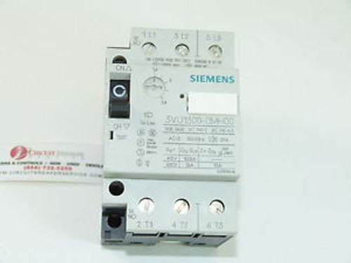 New Siemens 3VU1300-0MH00 1.6 - 2.4amps Starter Motor Protector