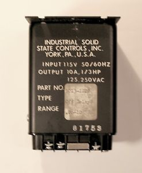 Industrial Solid State Controls Relay Delay Timer ISSC 1013-1G2B Type off relay