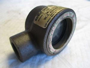 W E Anderson Dwyer Midwest Sight Flow Indicator Model 100 Size 1/2 Max PSIG 125